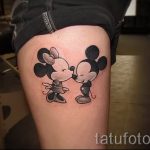 Mickey Mouse -Tattoo auf seinem Bein - das fertige Tattoo auf 16052016 2