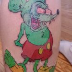 tatouage Mickey Mouse sur la main - tatouage fini sur 16052016 1