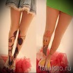 tatouage Mickey Mouse sur jambe - le tatouage fini sur 16052016 1