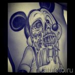Mickey egér tetoválás a hasán - kész tetoválás 16052016 -ból 2