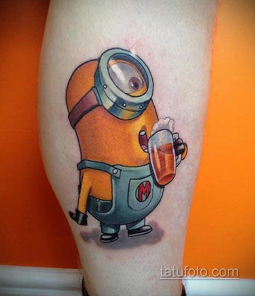 Fotó Tattoo Minion a karikatúrából 2019.12.12 №024 -Tetováló Minion a kosárból-