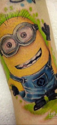 Fotó Tattoo Minion a karikatúrából 2019.12.12 №019 -Tetováló Minion a kosárból-