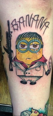 Fotó Tattoo Minion a karikatúrából 2019.12.12 №029 -Tetováló Minion a kosárból-