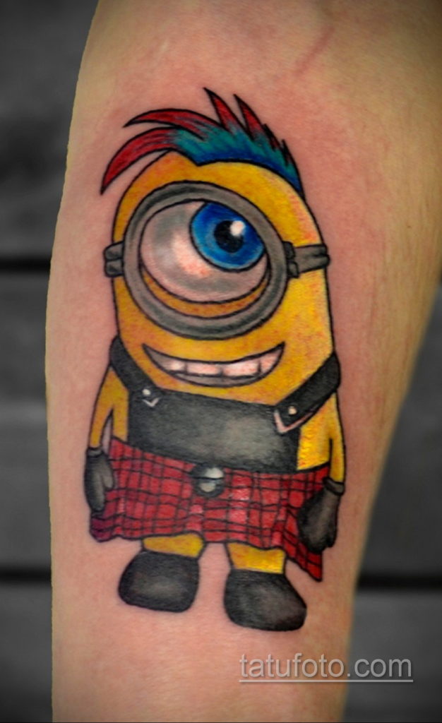 Fotó Tattoo Minion a karikatúrából 2019.12.12 №027 -Tetováló Minion a kosárból-