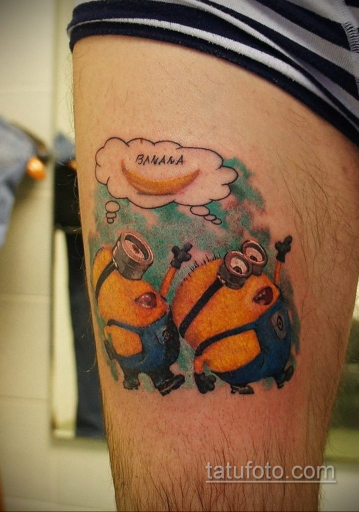 Fénykép Tattoo Minion a rajzfilmből 2019.12.12 №028 -Tetováló Minion a kosárból-