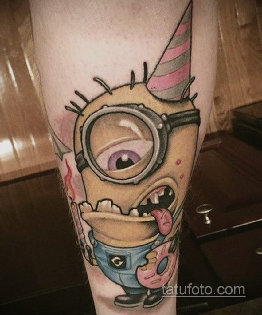 Fotó Tattoo Minion a karikatúrából 2019.12.12 №046 -Tetováló Minion a kosárból-