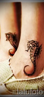 Tengeri ló tetoválás - fotó példa a kész tetoválásra egy 50 -es értékű cikkhez