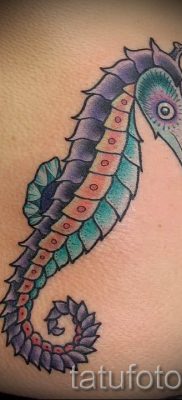 Tengeri ló tetoválás - fotó példa a kész tetoválásra 20 -as értékű cikkhez