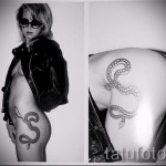 татуировка на змия на бедрата - примери за готови снимки на татуировка 01022016 1