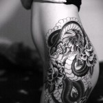 татуировка на змия на бедрото - примери за готови снимки на татуировка 01022016 3