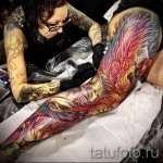 татуировка огнена птица на бедрото - примери за готови татуировки на снимки 01022016 1