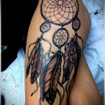 татуировки на бедрата на ловец на сънища - примери за готови татуировки на снимки 01022016 2