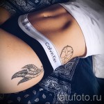 татуировки на бедрата на ловец на сънища - примери за готови татуировки на снимки 01022016 3