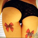 татуировки с лък на бедрата - примери за готови татуировки на снимки 01022016 9