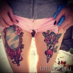 котешка татуировка на бедрото