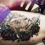 татуировка на лъв на бедро - примери за готови татуировки на снимки 01022016 2