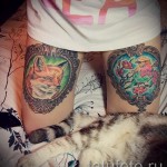 татуировка на лисица на бедрото - примери за готови татуировки на снимки 01022016 2