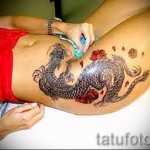 татуировка на драконово бедро - примери за готови татуировки на снимки 01022016 - 001