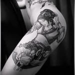 татуировка на бедрото и отстрани - примери за готови татуировки на снимки 01022016 1