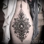 татуировка на бедрата мандала - примери за готови татуировки на снимки 01022016 3