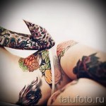 татуировки на бедрата за момичета - примери за готови татуировки на снимки 01022016 1