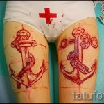 котва тазобедрена татуировка 2