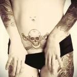 татуировка на вътрешната част на бедрото - примери за готови татуировки на снимки 01022016 1