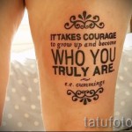 надпис на татуировка на бедрото - примери за готови татуировки на снимки 01022016 7