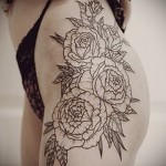 татуировка на роза на бедро - примери за готови татуировки на снимки 01022016 001