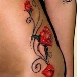 татуировка на роза на бедро - примери за готови татуировки на снимки 01022016 008
