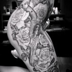 татуировка на роза на бедрото - примери за готови татуировки на снимки 01022016 027