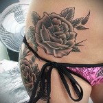 татуировка с цветя на бедрото - примери за готови татуировки на снимки 01022016 - 002