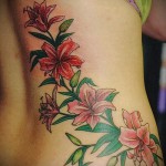 татуировка с цветя на бедрото - примери за готови татуировки на снимки 01022016 - 022