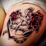 Японски момичета татуировка на бедрото - примери за готови татуировки на снимки 01022016 5