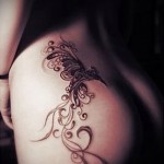 татуировка на бедрата феникс - примери за готови татуировки на снимки 01022016 3