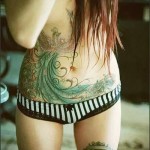 татуировка на бедрата феникс - примери за готови татуировки на снимки 01022016 5