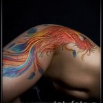 татуировка на бедрата феникс - примери за готови татуировки на снимки 01022016 6