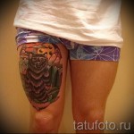 Татуировка на мечка на бедрото 1