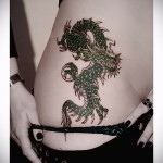 Татуировка на дракон на бедрото - примери за готови снимки на татуировка 01022016 1
