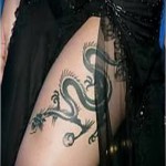 Татуировка на дракон на бедрото - примери за готови снимки на татуировка 01022016 3