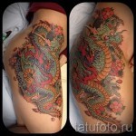 Татуировка на дракон на бедрото - примери за готови снимки на татуировка 01022016 6