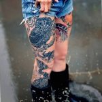 fotó Tetoválás a lábszáron 2018.06.15 -től №178 - Shin Tattoo -