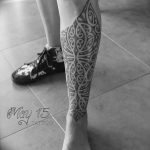 fotó Tetoválás az alsó lábszáron 2018.06.15 -től №005 - Shin Tattoo -