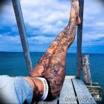 fotó Tetoválás az alsó lábszáron 2018.06.15 -től №011 - Shin Tattoo -