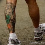 fotó Tetoválás az alsó lábszáron 2018.06.15 -től №014 - Shin Tattoo -