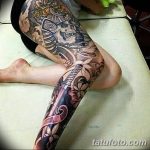 fotó Tetoválás az alsó lábszáron 2018.06.15 -től №021 - Shin Tattoo -