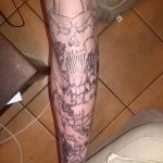 fotó Tetoválás az alsó lábszáron 2018.06.15 -től №061 - Shin Tattoo -