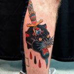 fotó Tetoválás a lábszáron 2018.06.15 -től №076 - Shin Tattoo -