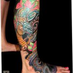 fotó Tetoválás az alsó lábszáron 2018.06.15 -től №081 - Shin Tattoo -