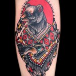 tatouage sur le mollet de l'ours - fotó par exemple du nombre 20122015 2